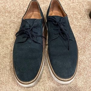 Navy suede shoes